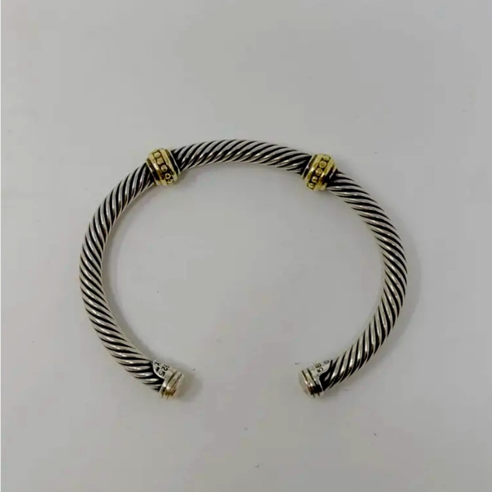 DAVID YURMAN STERLING SILVER 14K YELLOW GOLD BANGLE